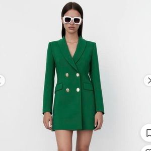 ZARA GREEN BLAZER DRESS